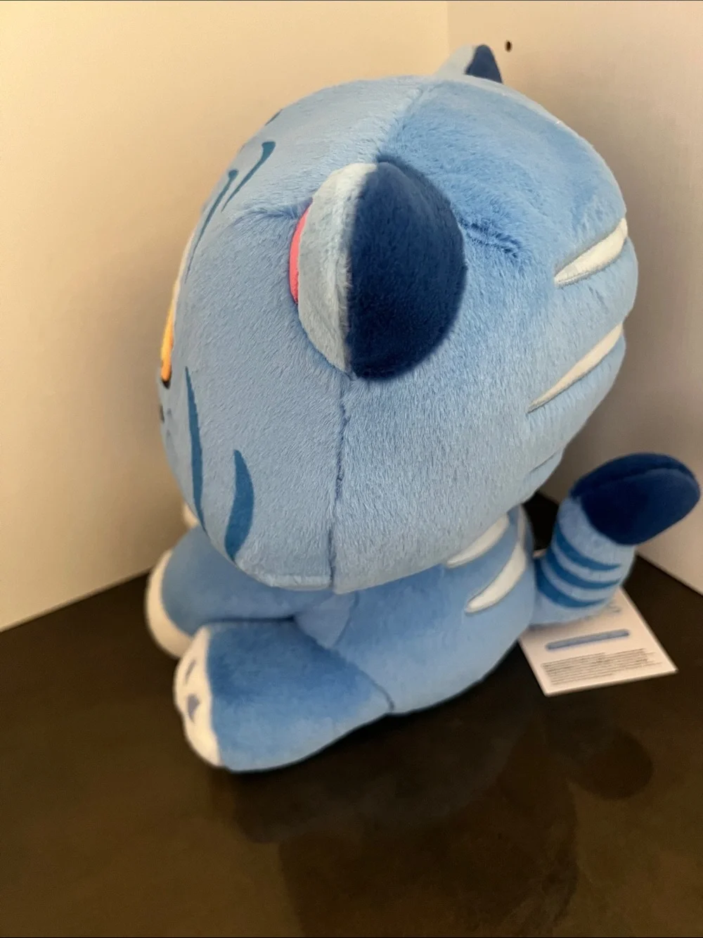 Netflix Blue Plush Cat Toy with Bright Yellow Eyes